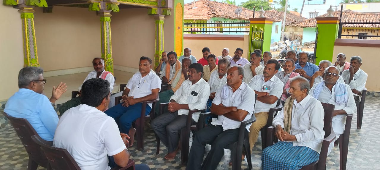ಸಾವಯವ ಕೃಷಿ ತರಬೇತಿಯಲ್ಲಿ ಬಿತ್ತನೆ ಅಭ್ಯಾಸ
